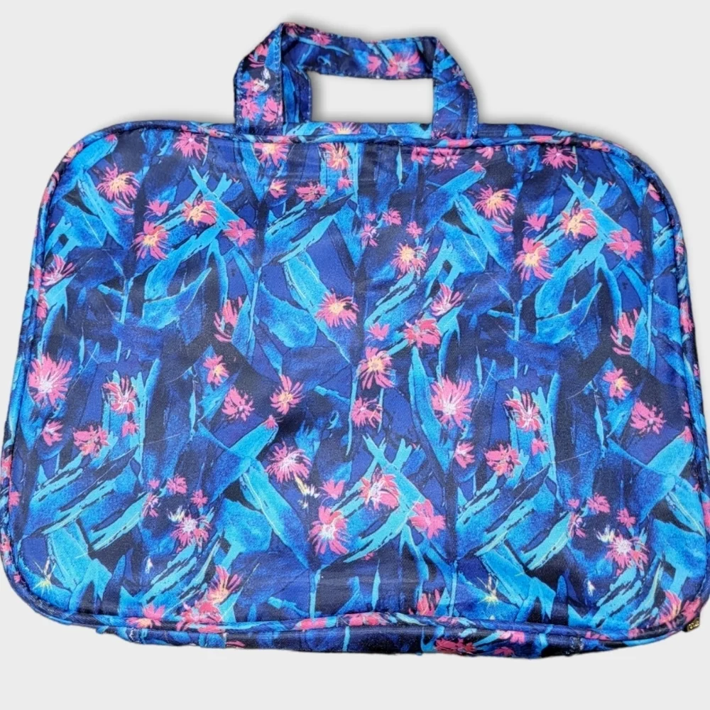 Taylor Brooke Tropical Blue Makeup Bag